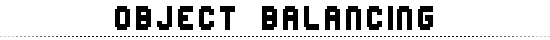 Object Balancing